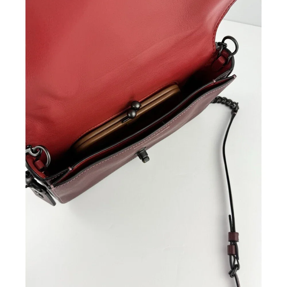 COACH 1941 Dinky Bag 2Way Clutch Crossbody Oxblood Burgundy